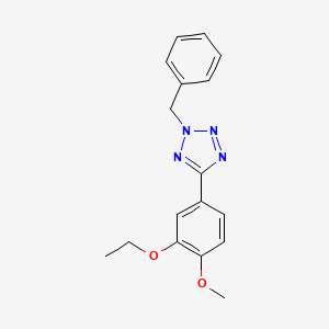 molecular formula C17H18N4O2 B4671792 2-benzyl-5-(3-ethoxy-4-methoxyphenyl)-2H-tetrazole 