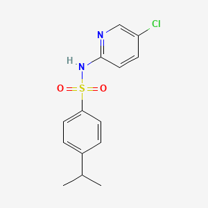 molecular formula C14H15ClN2O2S B4671835 N-(5-chloro-2-pyridinyl)-4-isopropylbenzenesulfonamide 