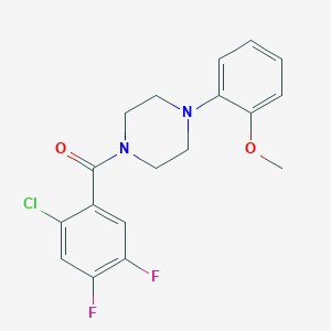 molecular formula C18H17ClF2N2O2 B4671838 1-(2-chloro-4,5-difluorobenzoyl)-4-(2-methoxyphenyl)piperazine 