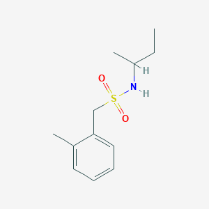 molecular formula C12H19NO2S B4671844 N-(sec-butyl)-1-(2-methylphenyl)methanesulfonamide 