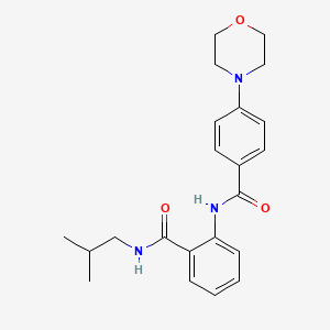 molecular formula C22H27N3O3 B4671847 N-isobutyl-2-{[4-(4-morpholinyl)benzoyl]amino}benzamide 