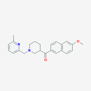 molecular formula C24H26N2O2 B4671869 (6-methoxy-2-naphthyl){1-[(6-methyl-2-pyridinyl)methyl]-3-piperidinyl}methanone 