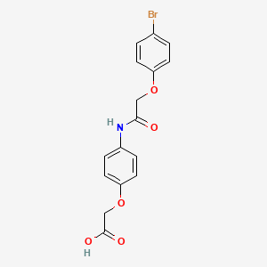 molecular formula C16H14BrNO5 B4671874 (4-{[(4-bromophenoxy)acetyl]amino}phenoxy)acetic acid 