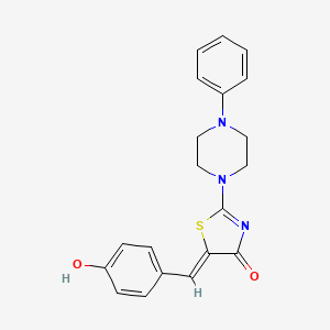 5-(4-hydroxybenzylidene)-2-(4-phenyl-1-piperazinyl)-1,3-thiazol-4(5H)-one