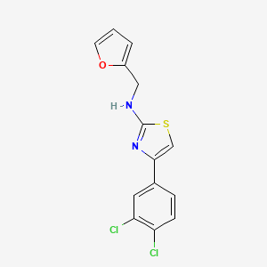 molecular formula C14H10Cl2N2OS B4671935 4-(3,4-dichlorophenyl)-N-(2-furylmethyl)-1,3-thiazol-2-amine 
