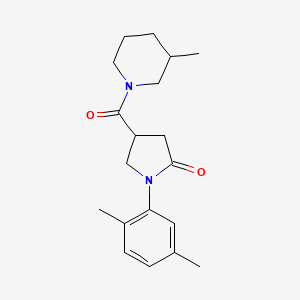 molecular formula C19H26N2O2 B4671939 1-(2,5-dimethylphenyl)-4-[(3-methyl-1-piperidinyl)carbonyl]-2-pyrrolidinone 