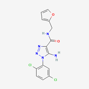 molecular formula C14H11Cl2N5O2 B4671964 5-amino-1-(2,5-dichlorophenyl)-N-(2-furylmethyl)-1H-1,2,3-triazole-4-carboxamide 