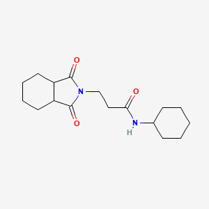 molecular formula C17H26N2O3 B4671976 N-cyclohexyl-3-(1,3-dioxooctahydro-2H-isoindol-2-yl)propanamide 
