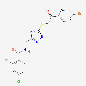 molecular formula C19H15BrCl2N4O2S B4671985 N-[(5-{[2-(4-bromophenyl)-2-oxoethyl]thio}-4-methyl-4H-1,2,4-triazol-3-yl)methyl]-2,4-dichlorobenzamide 