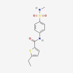 molecular formula C14H16N2O3S2 B4671986 5-ethyl-N-{4-[(methylamino)sulfonyl]phenyl}-2-thiophenecarboxamide 