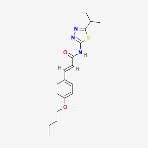 molecular formula C18H23N3O2S B4671994 3-(4-butoxyphenyl)-N-(5-isopropyl-1,3,4-thiadiazol-2-yl)acrylamide 