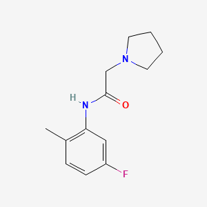 molecular formula C13H17FN2O B4672020 N-(5-fluoro-2-methylphenyl)-2-(1-pyrrolidinyl)acetamide 