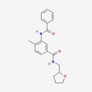 molecular formula C20H22N2O3 B4672034 3-(benzoylamino)-4-methyl-N-(tetrahydro-2-furanylmethyl)benzamide 