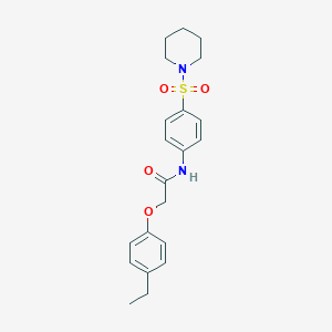 molecular formula C21H26N2O4S B467204 2-(4-ethylphenoxy)-N-[4-(1-piperidinylsulfonyl)phenyl]acetamide CAS No. 497087-15-7
