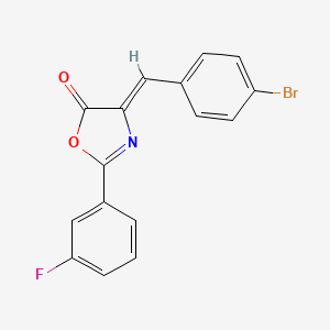 molecular formula C16H9BrFNO2 B4672045 4-(4-bromobenzylidene)-2-(3-fluorophenyl)-1,3-oxazol-5(4H)-one 