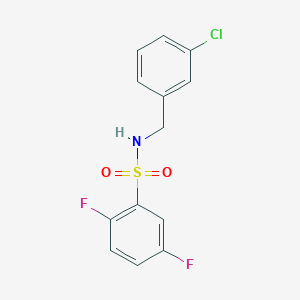 molecular formula C13H10ClF2NO2S B4672049 N-(3-chlorobenzyl)-2,5-difluorobenzenesulfonamide 