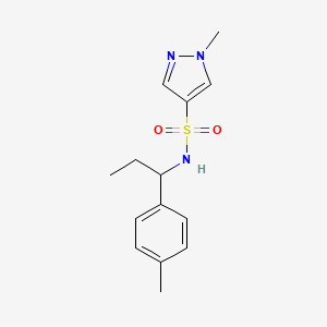 molecular formula C14H19N3O2S B4672064 1-methyl-N-[1-(4-methylphenyl)propyl]-1H-pyrazole-4-sulfonamide 