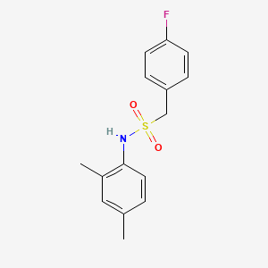 molecular formula C15H16FNO2S B4672117 N-(2,4-dimethylphenyl)-1-(4-fluorophenyl)methanesulfonamide 