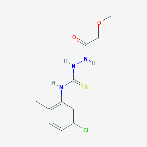 molecular formula C11H14ClN3O2S B4672149 N-(5-chloro-2-methylphenyl)-2-(methoxyacetyl)hydrazinecarbothioamide 