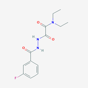 molecular formula C13H16FN3O3 B4672154 N,N-diethyl-2-[2-(3-fluorobenzoyl)hydrazino]-2-oxoacetamide 