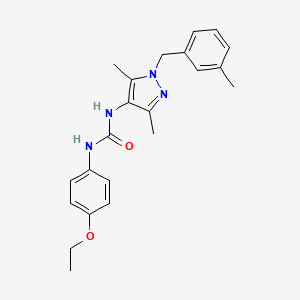 molecular formula C22H26N4O2 B4672190 N-[3,5-dimethyl-1-(3-methylbenzyl)-1H-pyrazol-4-yl]-N'-(4-ethoxyphenyl)urea 