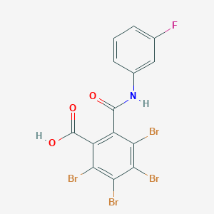 molecular formula C14H6Br4FNO3 B4672221 2,3,4,5-tetrabromo-6-{[(3-fluorophenyl)amino]carbonyl}benzoic acid CAS No. 5222-07-1