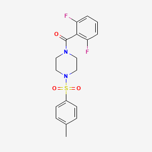 molecular formula C18H18F2N2O3S B4672236 1-(2,6-difluorobenzoyl)-4-[(4-methylphenyl)sulfonyl]piperazine 