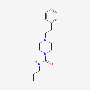molecular formula C16H25N3O B4672250 4-(2-phenylethyl)-N-propyl-1-piperazinecarboxamide 