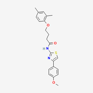 molecular formula C22H24N2O3S B4672263 4-(2,4-dimethylphenoxy)-N-[4-(4-methoxyphenyl)-1,3-thiazol-2-yl]butanamide 