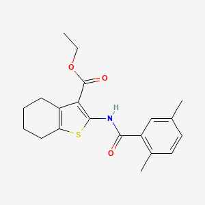 molecular formula C20H23NO3S B4672279 ethyl 2-[(2,5-dimethylbenzoyl)amino]-4,5,6,7-tetrahydro-1-benzothiophene-3-carboxylate 