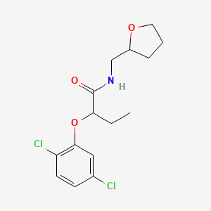 molecular formula C15H19Cl2NO3 B4672290 2-(2,5-dichlorophenoxy)-N-(tetrahydro-2-furanylmethyl)butanamide 