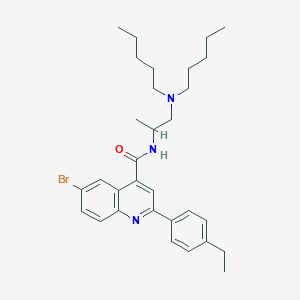 molecular formula C31H42BrN3O B4672324 6-bromo-N-[2-(dipentylamino)-1-methylethyl]-2-(4-ethylphenyl)-4-quinolinecarboxamide 