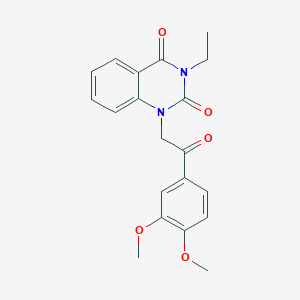 molecular formula C20H20N2O5 B4672397 1-[2-(3,4-dimethoxyphenyl)-2-oxoethyl]-3-ethyl-2,4(1H,3H)-quinazolinedione 