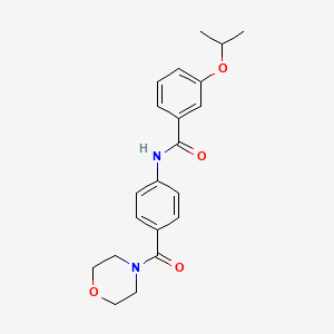 molecular formula C21H24N2O4 B4672407 3-isopropoxy-N-[4-(4-morpholinylcarbonyl)phenyl]benzamide 