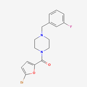 molecular formula C16H16BrFN2O2 B4672469 1-(5-bromo-2-furoyl)-4-(3-fluorobenzyl)piperazine 