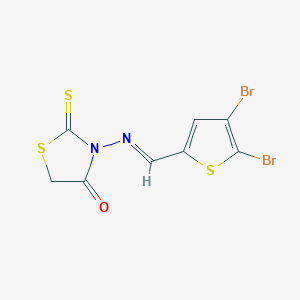 molecular formula C8H4Br2N2OS3 B4672476 3-{[(4,5-dibromo-2-thienyl)methylene]amino}-2-thioxo-1,3-thiazolidin-4-one 