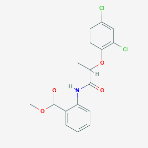 molecular formula C17H15Cl2NO4 B467248 Methyl 2-{[2-(2,4-dichlorophenoxy)propanoyl]amino}benzoate CAS No. 541523-83-5