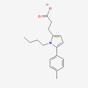 molecular formula C18H23NO2 B4672495 3-[1-butyl-5-(4-methylphenyl)-1H-pyrrol-2-yl]propanoic acid 