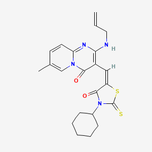 molecular formula C22H24N4O2S2 B4672500 2-(allylamino)-3-[(3-cyclohexyl-4-oxo-2-thioxo-1,3-thiazolidin-5-ylidene)methyl]-7-methyl-4H-pyrido[1,2-a]pyrimidin-4-one 