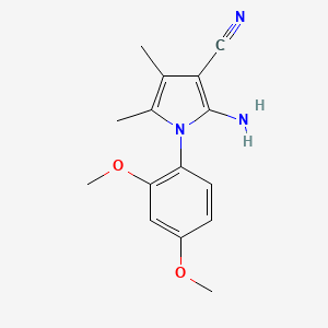 molecular formula C15H17N3O2 B4672512 2-amino-1-(2,4-dimethoxyphenyl)-4,5-dimethyl-1H-pyrrole-3-carbonitrile 