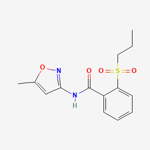 molecular formula C14H16N2O4S B4672525 N-(5-methyl-3-isoxazolyl)-2-(propylsulfonyl)benzamide 