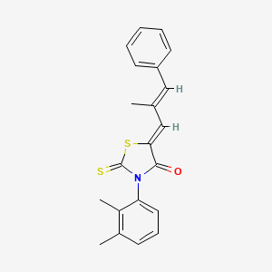 molecular formula C21H19NOS2 B4672532 3-(2,3-dimethylphenyl)-5-(2-methyl-3-phenyl-2-propen-1-ylidene)-2-thioxo-1,3-thiazolidin-4-one 