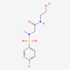molecular formula C11H15ClN2O4S B4672533 N~2~-[(4-chlorophenyl)sulfonyl]-N~1~-(2-hydroxyethyl)-N~2~-methylglycinamide 