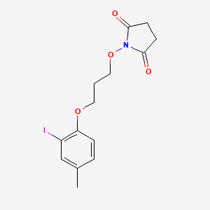 molecular formula C14H16INO4 B4672542 1-[3-(2-iodo-4-methylphenoxy)propoxy]-2,5-pyrrolidinedione 
