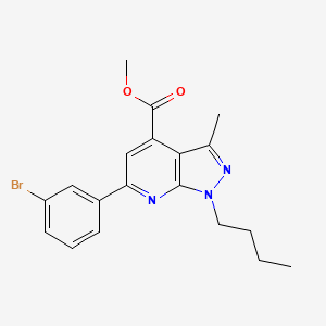 molecular formula C19H20BrN3O2 B4672579 methyl 6-(3-bromophenyl)-1-butyl-3-methyl-1H-pyrazolo[3,4-b]pyridine-4-carboxylate 