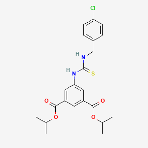 molecular formula C22H25ClN2O4S B4672592 diisopropyl 5-({[(4-chlorobenzyl)amino]carbonothioyl}amino)isophthalate 