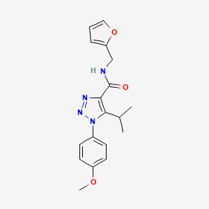 molecular formula C18H20N4O3 B4672596 N-(2-furylmethyl)-5-isopropyl-1-(4-methoxyphenyl)-1H-1,2,3-triazole-4-carboxamide 
