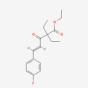 molecular formula C17H21FO3 B4672599 ethyl 2,2-diethyl-5-(4-fluorophenyl)-3-oxo-4-pentenoate 