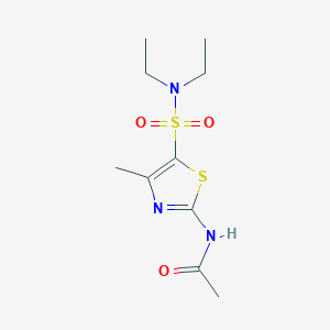 molecular formula C10H17N3O3S2 B4672630 N-{5-[(diethylamino)sulfonyl]-4-methyl-1,3-thiazol-2-yl}acetamide 