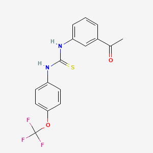 molecular formula C16H13F3N2O2S B4672652 N-(3-acetylphenyl)-N'-[4-(trifluoromethoxy)phenyl]thiourea 
